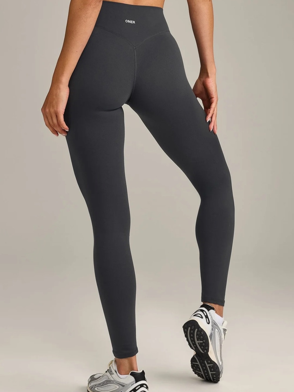 SoftMotion High Waisted Leggings Grey Logo NWOT